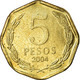 Monnaie, Chile, 5 Pesos, 2004, Santiago, TTB, Aluminum-Bronze, KM:232 - Chili