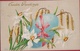 Jolie Carte Fantaisie Happy Easter Greetings Pasen Ostern Joyeuses Pâques Carte Fantaisie CPA Gaufree Embossed Relief - Pâques