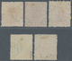 China: 1878/83, Large Dragon 3 Ca. (3, One Part Scissor Cut) Resp. 5 Ca. (2) All Used By Blue Or Bla - Autres & Non Classés