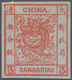 China: 1878, Large Dragon 3 Ca. Dark Red, Imperforated Proof With Extra Circle On Thin Paper (Chan 1 - Sonstige & Ohne Zuordnung