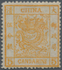 China: 1878, Large Dragon Thin Paper 5 Ca. Orange, Unused Mounted Mint, Bottom Partially Reperf, As - Autres & Non Classés