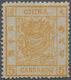 China: 1878, Large Dragon Thin Paper 5 Ca. Orange, Unused Mounted Mint, Bottom Partially Reperf, As - Sonstige & Ohne Zuordnung