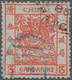 China: 1883, Large Dragon Thick Paper 3 Ca. Vermilion Canc. Blue Seal "(Pe)king" And Black Shanghai - Autres & Non Classés