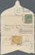 China: 1894, Dowager 3 C. Yellow-orange Tied Blue Seal "PEKING" To Reverse Of Unsealed Name-card Env - Autres & Non Classés