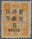 China: 1897, Empress Dowager Commemorative Issue, First Printing, Surcharged With Large Figures, Nar - Altri & Non Classificati