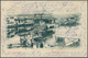China: 1898/1902, Coiling Dragon 2 C. (pair, One Torn) Tied "SHANGHAI 1 MAR 01" To Ppc "tea House" I - Autres & Non Classés
