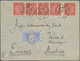 China: 1898, Coiling Dragon 2 C. Red, A Horizontal Strip-5 With Pos. 4-5 Interpanneau, Tied Bilingua - Autres & Non Classés