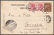 China: 1899, Coiling Dragon 4 C. Brown Tied By Cds. "SHANGHAI 10.MY." To Card In Combination Mit Hor - Autres & Non Classés