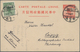 China - Provinzausgaben - Mandschurei (1927/29): 1927, Early Usages As Uprates On Stationery Used "H - Mandchourie 1927-33