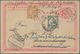 China - Ganzsachen: 1903, 1C. Imperial Postal Stationery, 1 C Additional Franking, Tied By Chinese B - Cartes Postales