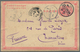 China - Ganzsachen: 1897, Card ICP 1 C. Uprated Coling Dragon 1 C., 2 C. On Reverse Tied "MENGTSZ 19 - Ansichtskarten