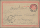 China - Ganzsachen: 1897, Card CIP 1 C. (2) Used German Military Mail In 1900 To Germany: "PEKING 12 - Cartes Postales