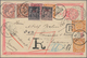 China - Ganzsachen: 1897, Card ICP 1 C. Uprated Coiling Dragon 1 C. (3), 2 C. Carmine, 4 C. Brown, 5 - Cartes Postales