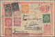 China - Ganzsachen: 1897, Card ICP 1 C. Uprated Coiling Dragon 1 C., 2 C., 4 C., 5 C., 10 C. And Car - Cartes Postales