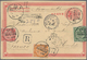 China - Ganzsachen: 1898, Card CIP Uprated 1 C., 2 C. 10 C. Tied "HANKOW 10 APR 04" Registered To Le - Cartes Postales