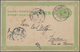 China - Ganzsachen: 1907, Card CIP 1 C Light Green Canc. Boxed "Chihli Anlingchen -.intercal.9", Via - Cartes Postales