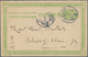 China - Ganzsachen: 1907, Card 1 C. Green Question Part Canc. Boxed Dater "Shantung Chowtsun 9.11" T - Cartes Postales