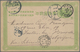 China - Ganzsachen: 1907, Card CIP 1 C Light Green, Reply Part, Uprated On Reverse Coiling Dragon 1 - Cartes Postales