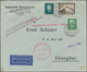 China - Flugpost: 1929, Zeppelin Round-the-world Cover To China: Germany 4 M. Etc. Total 4.25 M. Tie - Sonstige & Ohne Zuordnung