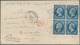 China - Fremde Postanstalten / Foreign Offices: France, 1853/60, Napoleon 20 C. Blue, A Block Of 4, - Sonstige & Ohne Zuordnung