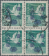 China - Taiwan (Formosa): 1951, Swan Geese Surcharged $50, A Block-4 Used "TAIPEI 22.10.51" (Michel - Neufs