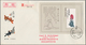 China - Volksrepublik: 1979/81, 3 S/s Used On FDCs, Including The Great Wall S/s (T38M), Paintings O - Lettres & Documents