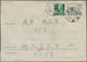 China - Volksrepublik - Ganzsachen: 1957, Envelope 8 F. Grey (2), Imprint 3-1957 Canc. ""Kiangsu Soo - Ansichtskarten
