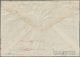 China - Volksrepublik - Ganzsachen: 1957, Envelope 8 F. Grey (2), Imprint 3-1957 Canc. ""Kiangsu Soo - Cartes Postales