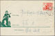 China - Volksrepublik - Ganzsachen: 1970/73, "paper Cut" Envelope 8 F. Carmine Canc. "Shantung Longc - Cartes Postales