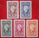 RARE ZELDZAAM Koningin Wilhelmina Groter Formaat NVPH 239-243 1945 MNH ** / POSTFRIS SURINAME / SURINAM - Suriname ... - 1975