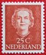 25 Ct Koningin Juliana EN FACE NVPH 525 (Mi 532) 1949-1951 1950 MH / Ongebruikt NEDERLAND / NIEDERLANDE - Ungebraucht