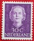 30 Ct Koningin Juliana EN FACE NVPH 526 (Mi 533) 1949-1951 1950 MH / Ongebruikt NEDERLAND / NIEDERLANDE - Ungebraucht