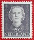 45 Ct Koningin Juliana EN FACE NVPH 530 (Mi 537) 1949 1950 1951 MH / Ongebruikt NEDERLAND / NIEDERLANDE - Ungebraucht