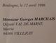 Lettre Argumentée De L'entreprise Colas De 1996 Adressée à Georges Marchais D'un Livre Sur Les Transports - Autres & Non Classés