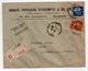 - Lettre Recommandée BANQUE POPULAIRE D'ESCOMPTE & DE CRÉDIT, ROANNE Pour MURAT 26.1.1936 - - Storia Postale