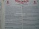 Delcampe - ZA261.9  AIR INDIA International TIMETABLE  1956 Flugplan - Monde