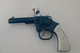 Vintage TOY GUN :  BLUE PLASTIC REVOLVER - L=23.0cm - 19**'s - Keywords : Cap - Cork Gun - Rifle - Pistol - Tin - Decotatieve Wapens