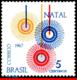 Ref. BR-1072 BRAZIL 1967 CHRISTMAS, DECORATIONS, MNH 1V Sc# 1072 - Ongebruikt