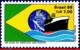 Ref. BR-2126 BRAZIL 1988 SHIPS, BOATS, OPENING OF PORTS TO SHIPS, , 180TH ANNIV., FLAG, MI# 2243, MNH 1V Sc# 2126 - Schiffe