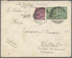 Afghanistan: 1924, 10p. Rose, 20p. Purple-brown And 30p. Green On Reverse Of Cover From Kabul To Aus - Afghanistan