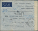 Afghanistan: 1945. Registered Flimsy Airmail Cover Addressed To NEW YORK, Franked At Back With 26 P - Afghanistan