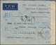 Afghanistan: 1945. Registered Flimsy Airmail Cover Addressed To NEW YORK, Franked At Back With 26 P - Afganistán