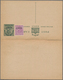 Bahrain: 1934 Postal Stationery Double Card KGV. 9+9p. Overprinted "BAHRAIN" Addressed To Berlin, Ge - Bahreïn (1965-...)