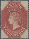 Ceylon / Sri Lanka: 1861/1864, 4d. Rose-red, Wm Star, Rough Perf. 14-15½, Fresh Colour And Well Perf - Sri Lanka (Ceylan) (1948-...)