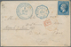 Französisch-Indochina: 1863 Cover From The French Forces In Saigon To Paris, Franked By France 1853- - Covers & Documents