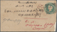 Französisch-Indochina - Portomarken: 1899-1900 Two Insuff. Franked Indian Postal Stationery Envelope - Postage Due