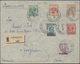 Holyland: 1911, Registered Cover Bearing Six Values Mixed Franking Jerusalem Issue And Levant Stamp - Palestine