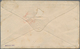 Hongkong: 1865, QV 8 C. Orange Canc. "B62" On Small Size Cover W. Red "HONG KONG / PAID ALL MY 13 74 - Other & Unclassified