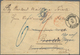 Hongkong: 1869, Vermillion "HONG KONG PAID AU 25 69" On Stampless Cover W. On Reverse Blue "HONG KON - Other & Unclassified