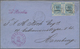 Hongkong: 1879, QV 10 Cents/12 C. Light Blue, A Horizontal Pair Tied "B62" To Cover W. "HONG KONG JY - Otros & Sin Clasificación